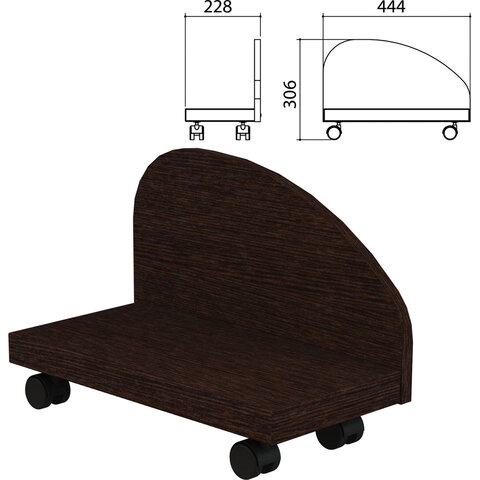 Подставка под системный блок "Приоритет", 228х444х306 мм, венге, К-929, К-929 венге