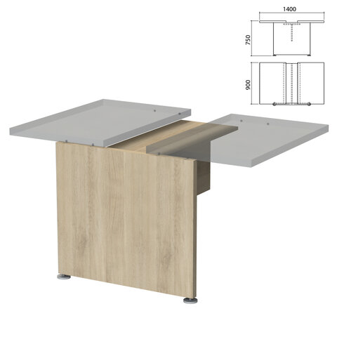 Каркас модуля стола для переговоров "Приоритет" (1400х900х750 мм), кронберг, К-914, К-914 кронберг