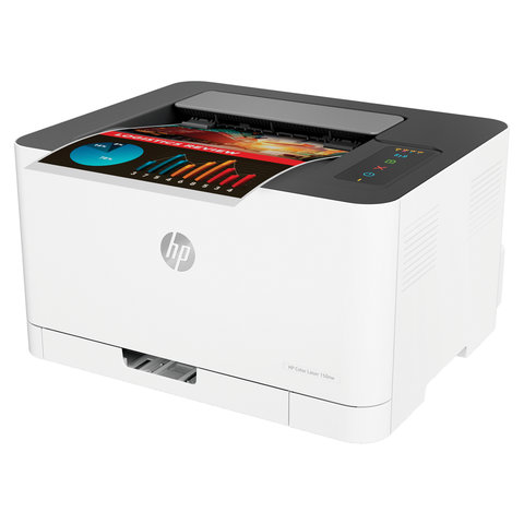 Принтер лазерный ЦВЕТНОЙ HP Color Laser 150nw А4, 18 стр./мин, 20000 стр./мес., Wi-Fi, сетевая карта, 4ZB95A