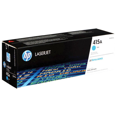 Картридж лазерный HP (W2031A) Color LaserJet M454dn/M479dw и др, №415A, голубой, оригинальный, ресурс 2100 страниц