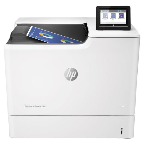 Принтер лазерный ЦВЕТНОЙ HP Color LJ Enterprise M653dn А4, 56 стр./мин, 120 000 стр./мес., ДУПЛЕКС, сетевая карта, J8A04A