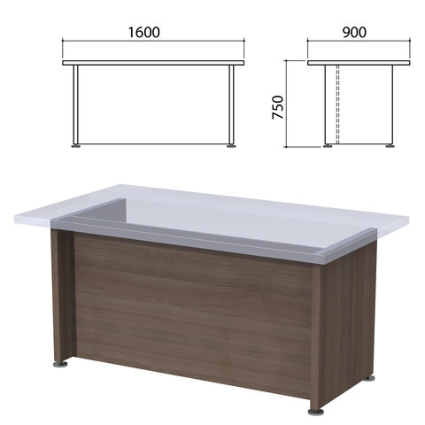 Каркас стола письменного "Приоритет", 1600х900х750 мм, лагос, К-902, К-902 лагос
