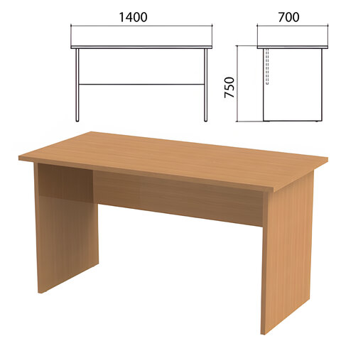Стол письменный "Этюд", 1400х700х750 мм, бук бавария, 400028-55