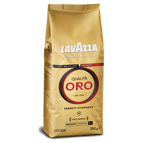 Кофе в зернах LAVAZZA "Qualita Oro", арабика 100%, 250 г, 2051