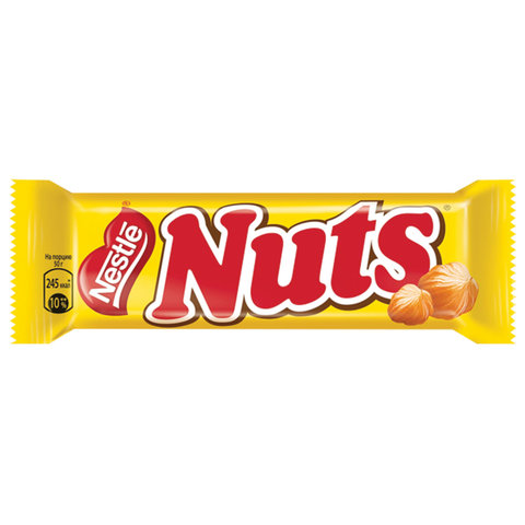 Шоколадный батончик NUTS, 50 г, 12266035